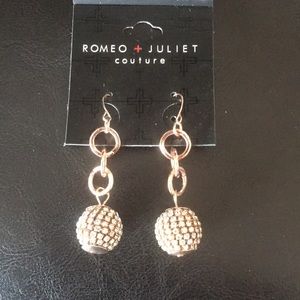 New Romeo & Juliet Gold Chains & Pave Ball Earring